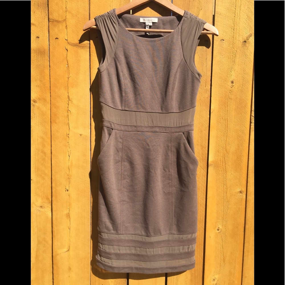 BCBGeneration Brown Midi Sheath Dress